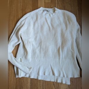 Everlane Cream Textured Knit Sweater